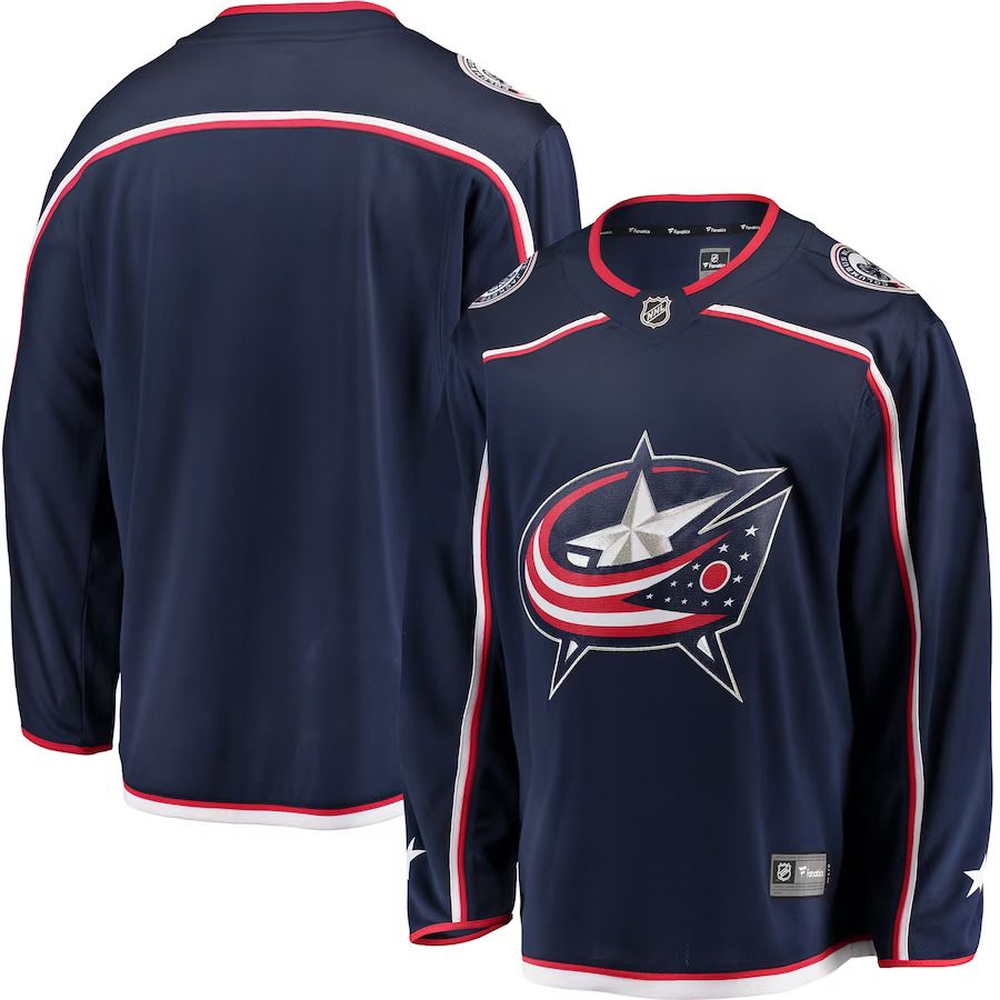 Men Columbus Blue Jackets Fanatics Branded Navy Breakaway Home NHL Jersey